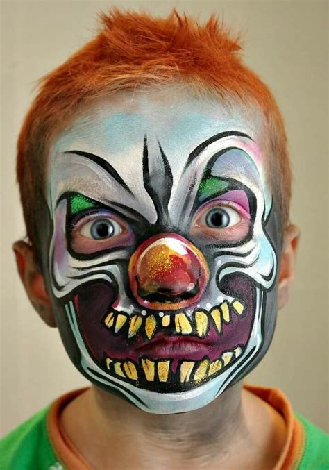 crazy clown face paint